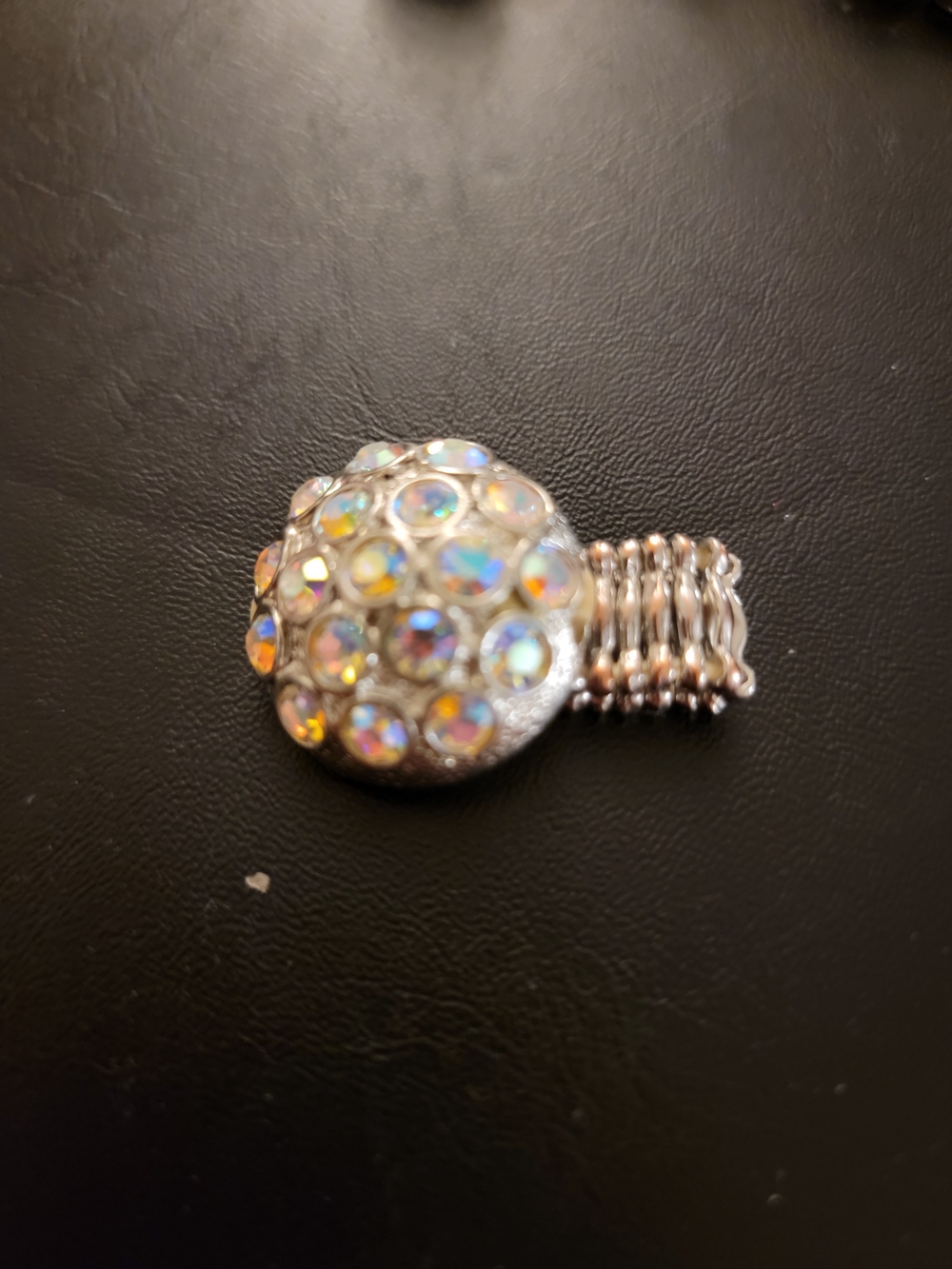 Sparkling Aurora Crystal Stretch Ring